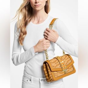 🌻NWT Michael Kors Soho Large Animal Print Logo Shoulder Bag🌻